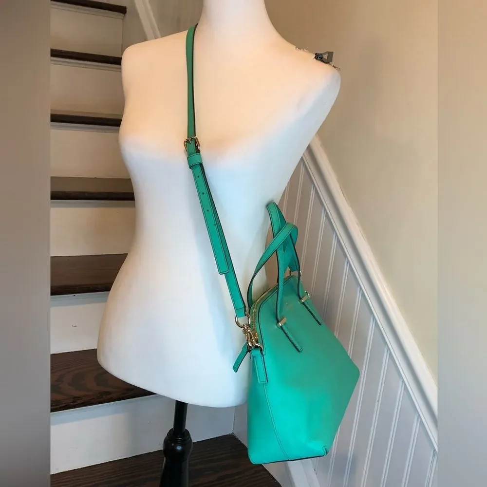 KATE SPADE Mint Green Cedar Street Maise Leather Satchel Crossbody